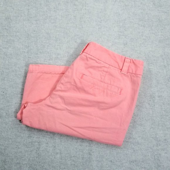 Khakis by Gap Boyfriend Roll-Up Shorts Size 00 Blazing Neon Pink - Picture 10 of 13